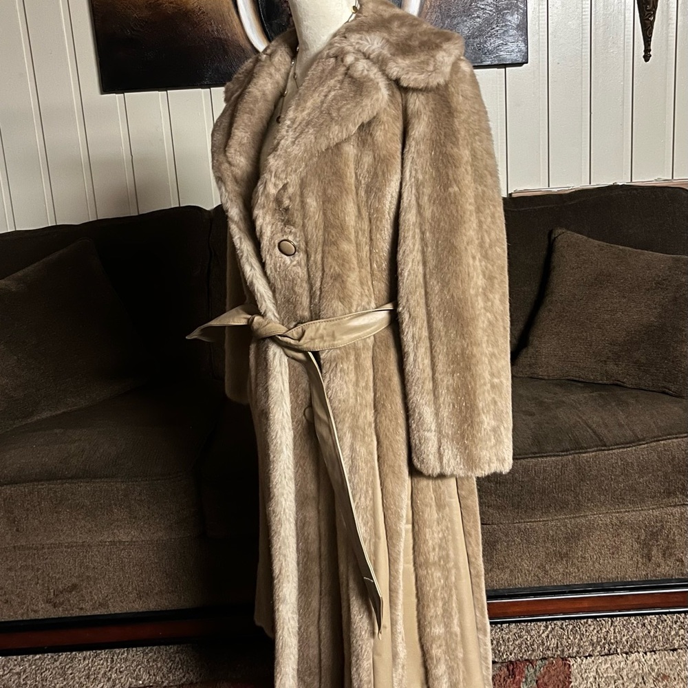 Jet Set California ~ Women’s Size 12 ~ Vintage (1970’s) ~ Dress Fur Coat ~ New - Picture 9 of 16